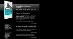 Desktop Screenshot of phpsecurity.org